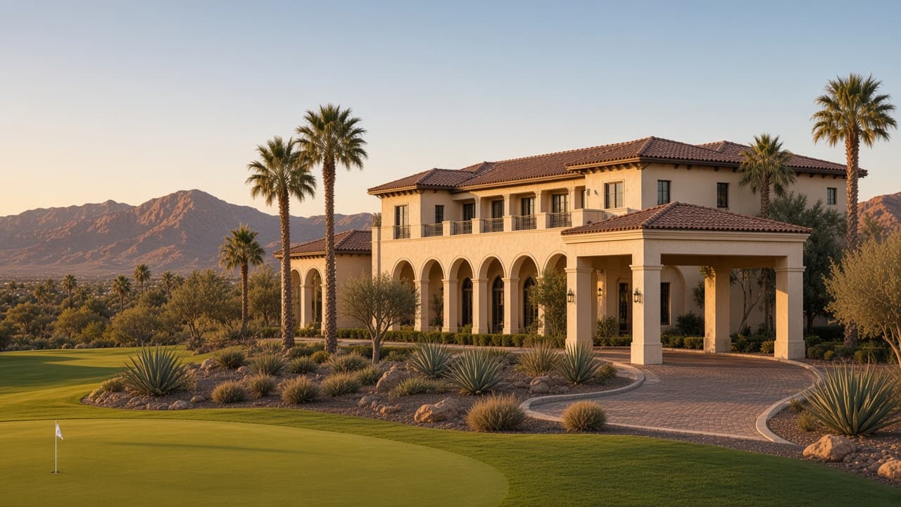 Two-story Spanish Trail Country Club office at 5050 Spanish Trail Ln, Las Vegas NV 89113, matching the Google Business Profile pin